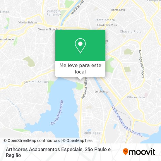 Arthcores Acabamentos Especiais mapa