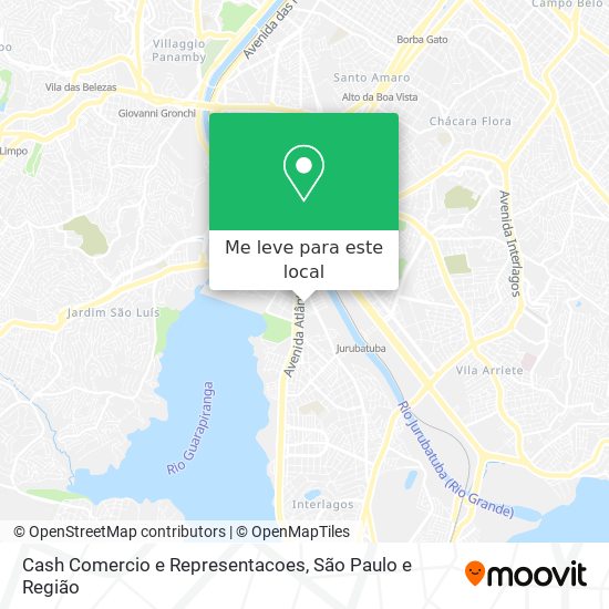 Cash Comercio e Representacoes mapa