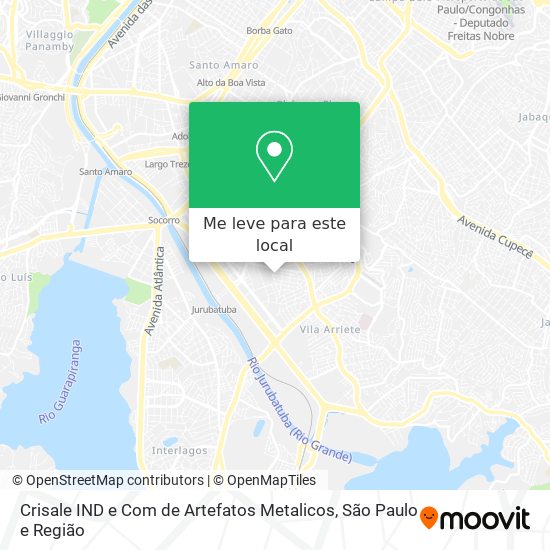 Crisale IND e Com de Artefatos Metalicos mapa