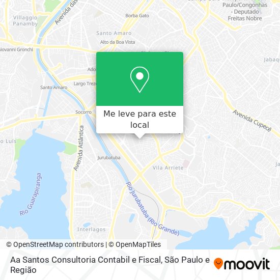 Aa Santos Consultoria Contabil e Fiscal mapa