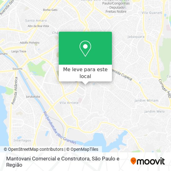 Mantovani Comercial e Construtora mapa