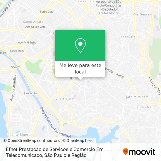 Efnet Prestacao de Servicos e Comercio Em Telecomunicaco mapa
