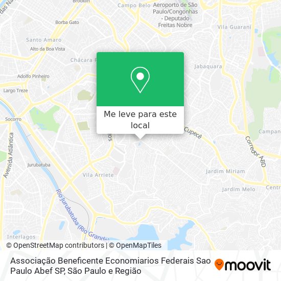 Associação Beneficente Economiarios Federais Sao Paulo Abef SP mapa