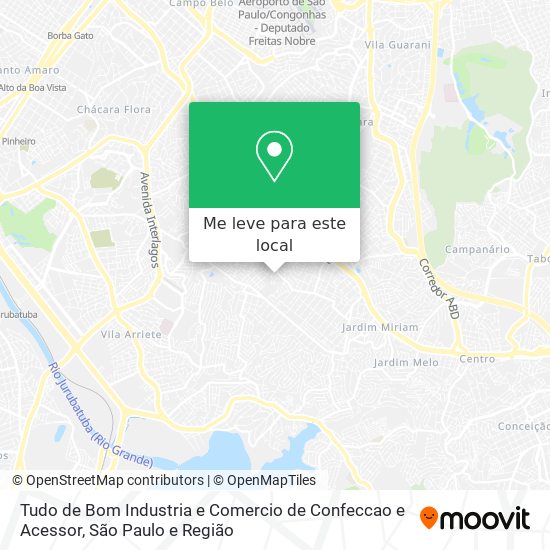 Tudo de Bom Industria e Comercio de Confeccao e Acessor mapa