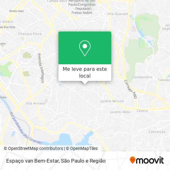 Espaço van Bem-Estar mapa