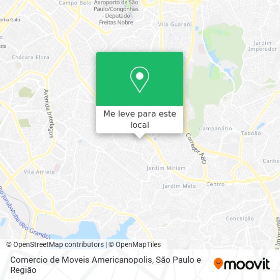 Comercio de Moveis Americanopolis mapa