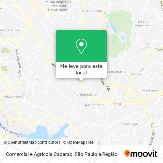 Comercial e Agricola Caparao mapa