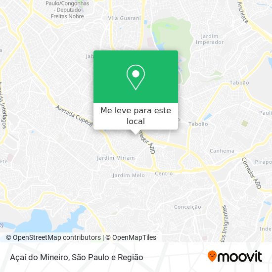Açaí do Mineiro mapa