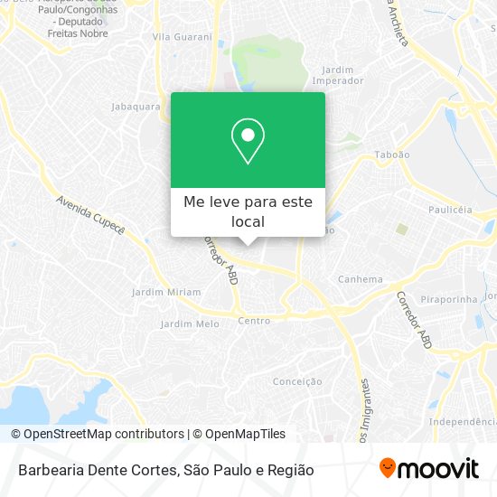 Barbearia Dente Cortes mapa