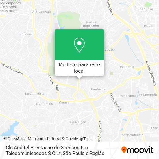 Clc Auditel Prestacao de Servicos Em Telecomunicacoes S C Lt mapa