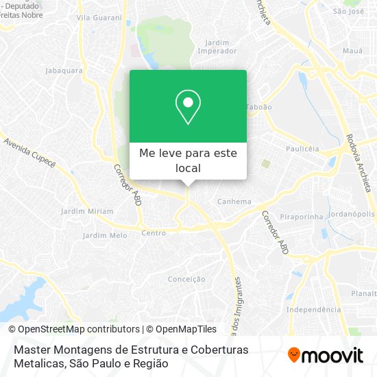 Master Montagens de Estrutura e Coberturas Metalicas mapa