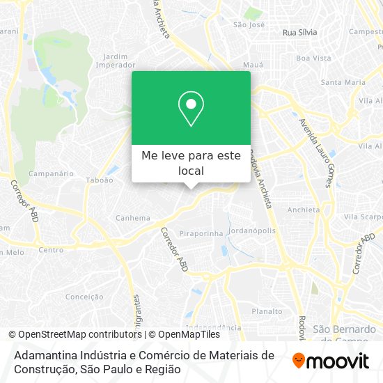 Adamantina Indústria e Comércio de Materiais de Construção mapa