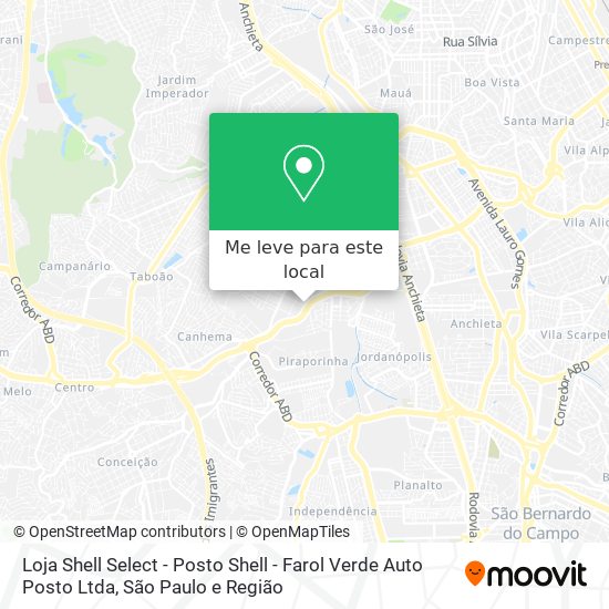 Loja Shell Select - Posto Shell - Farol Verde Auto Posto Ltda mapa