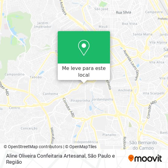 Aline Oliveira Confeitaria Artesanal mapa