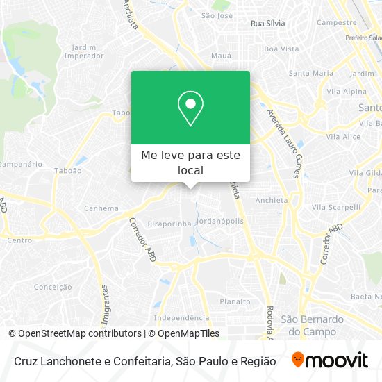 Cruz Lanchonete e Confeitaria mapa