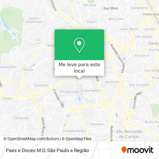 Paes e Doces M.D mapa