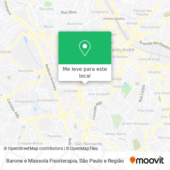 Barone e Massola Fisioterapia mapa