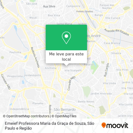 Emeief Professora Maria da Graça de Souza mapa