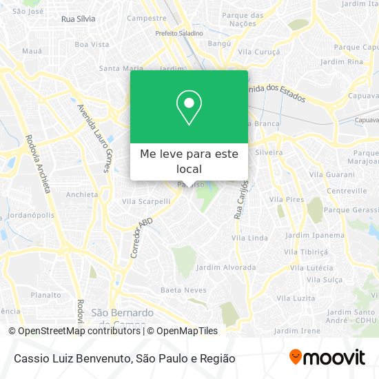 Cassio Luiz Benvenuto mapa