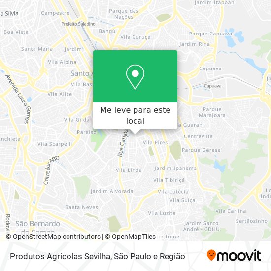 Produtos Agricolas Sevilha mapa