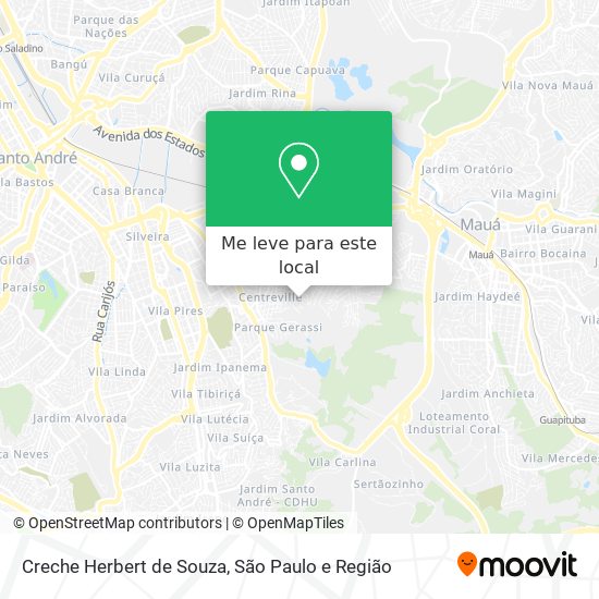 Creche Herbert de Souza mapa