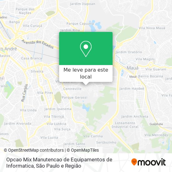 Opcao Mix Manutencao de Equipamentos de Informatica mapa