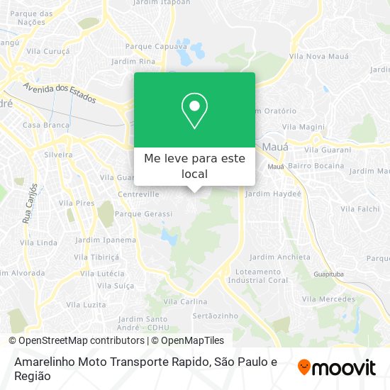 Amarelinho Moto Transporte Rapido mapa