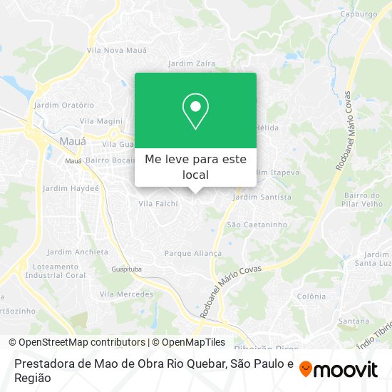 Prestadora de Mao de Obra Rio Quebar mapa