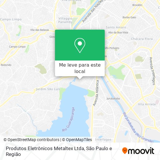 Produtos Eletrônicos Metaltex Ltda mapa