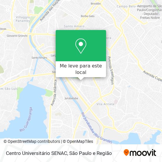 Centro Universitário SENAC mapa