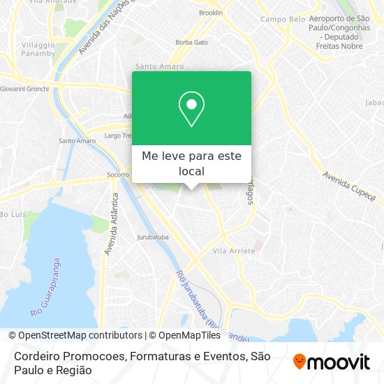 Cordeiro Promocoes, Formaturas e Eventos mapa