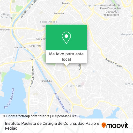 Instituto Paulista de Cirurgia de Coluna mapa