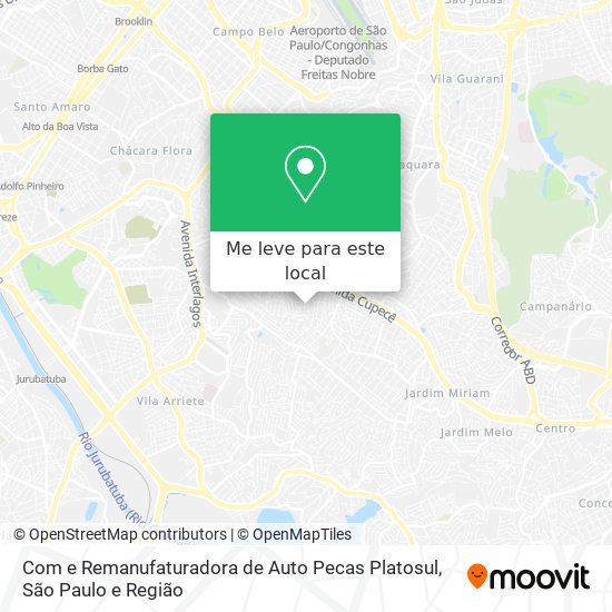 Com e Remanufaturadora de Auto Pecas Platosul mapa