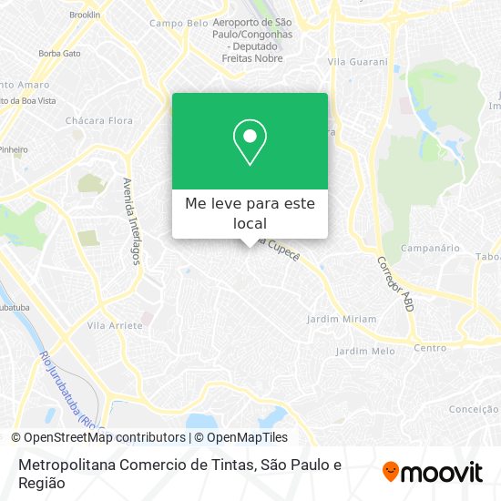 Metropolitana Comercio de Tintas mapa