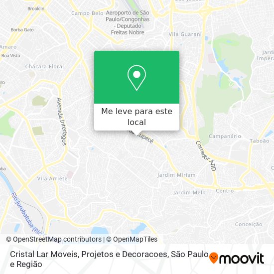 Cristal Lar Moveis, Projetos e Decoracoes mapa