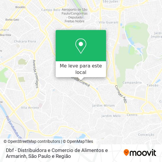 Dbf - Distribuidora e Comercio de Alimentos e Armarinh mapa