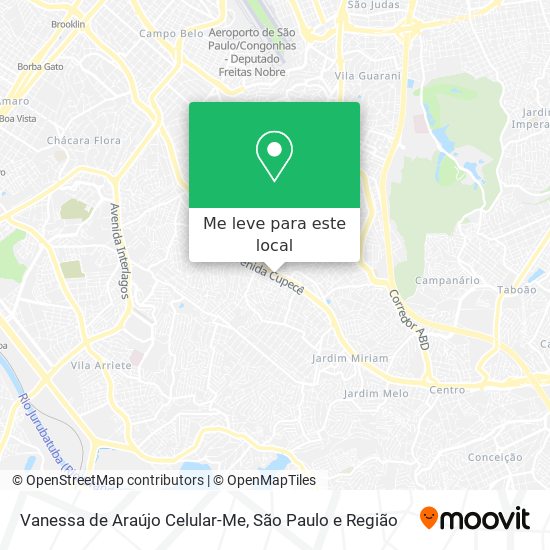 Vanessa de Araújo Celular-Me mapa