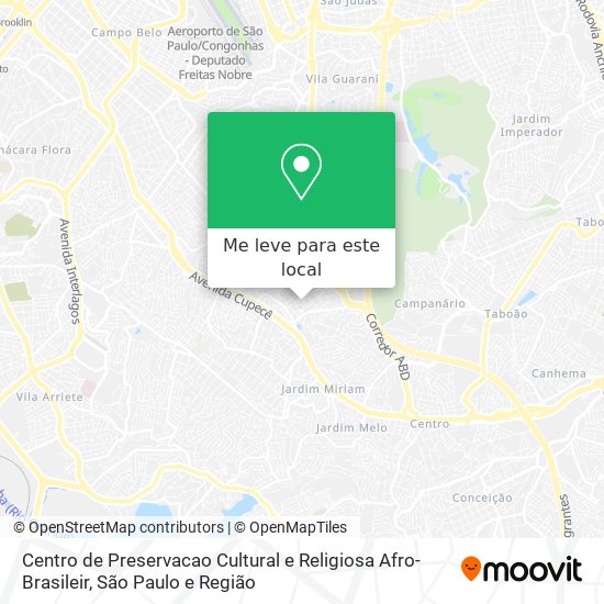 Centro de Preservacao Cultural e Religiosa Afro-Brasileir mapa