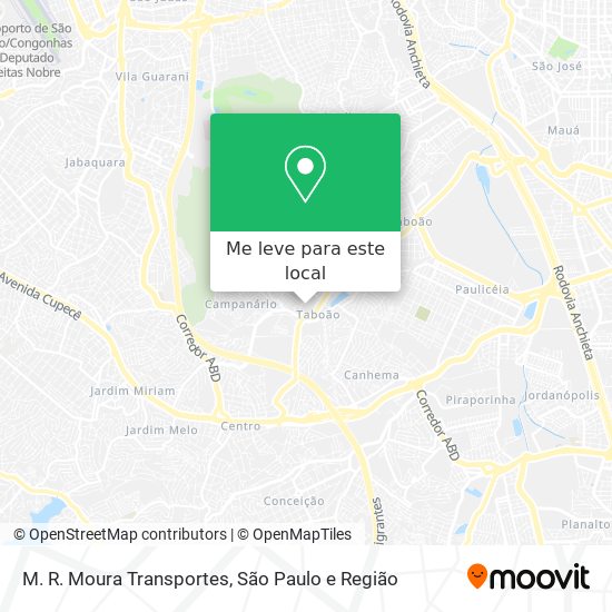 M. R. Moura Transportes mapa