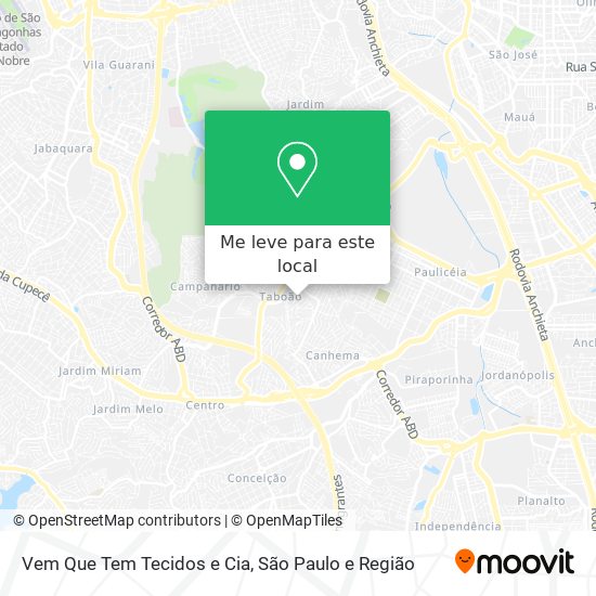 Vem Que Tem Tecidos e Cia mapa