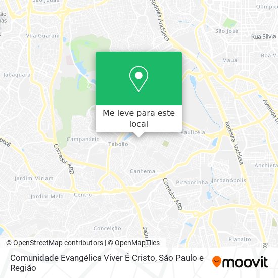 Comunidade Evangélica Viver É Cristo mapa