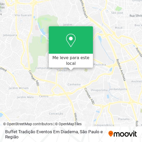 Buffet Tradição Eventos Em Diadema mapa