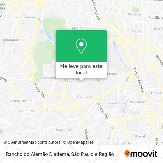 Rancho do Alemão Diadema mapa