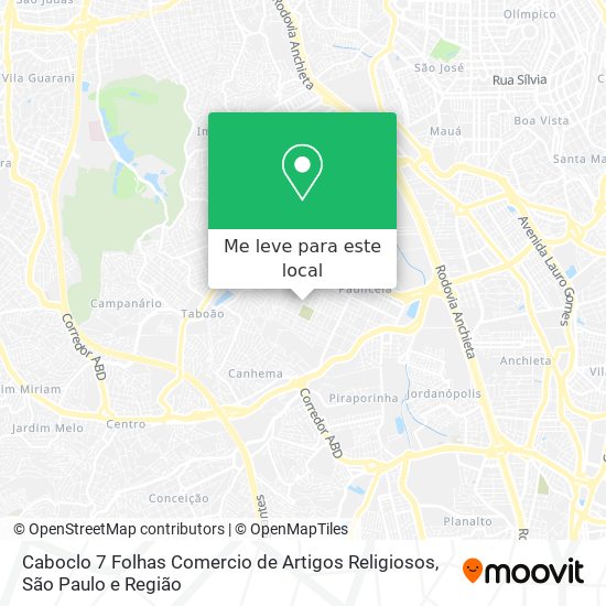 Caboclo 7 Folhas Comercio de Artigos Religiosos mapa