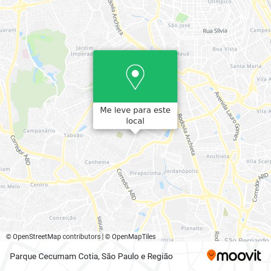 Parque Cecumam Cotia mapa