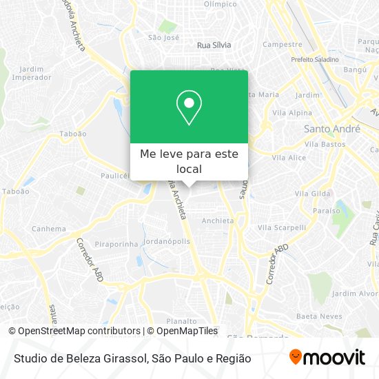 Studio de Beleza Girassol mapa