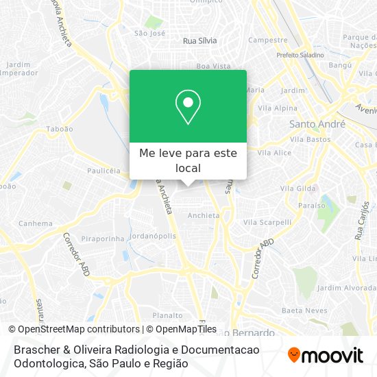 Brascher & Oliveira Radiologia e Documentacao Odontologica mapa