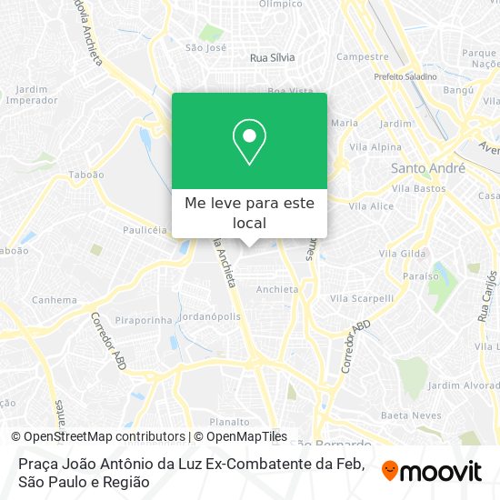 Praça João Antônio da Luz Ex-Combatente da Feb mapa