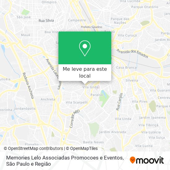 Memories Lelo Associadas Promocoes e Eventos mapa