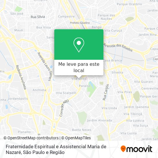 Fraternidade Espiritual e Assistencial Maria de Nazaré mapa